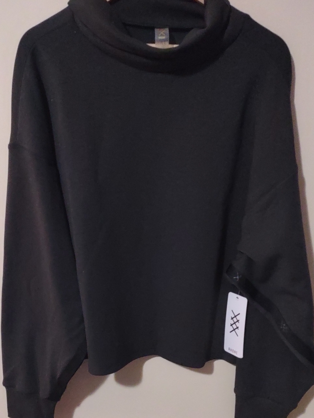 NWTS* Rhone** Mock Neck Pullover Sweatshirt Black  Size XXL